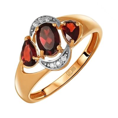 Лот: 23796913. Фото: 1. Кольцо TALANT из золота с гранатом... Кольца, перстни