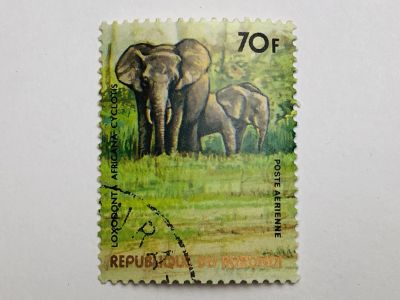 Лот: 23316552. Фото: 1. Африканские животные. Лесной слон... Марки