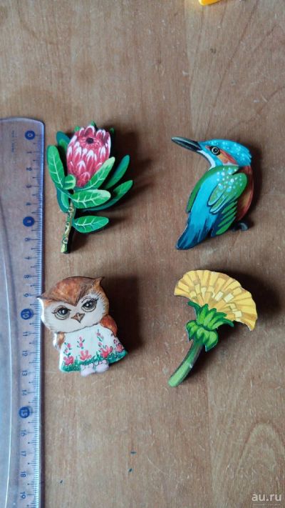 Лот: 18220967. Фото: 1. Броши ручной работы Hi Brooch. Броши