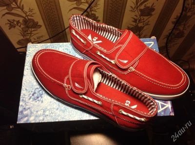 Лот: 2122577. Фото: 1. Красные мужские туфли Nautica... Туфли