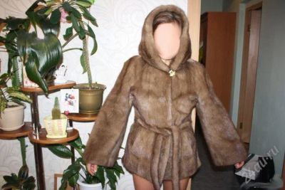 Лот: 2470140. Фото: 1. Норковая шубка с капюшоном р... Верхняя одежда