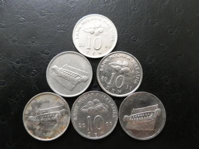 Лот: 5164942. Фото: 1. 6 Монет номиналом по 10 сен Малайзия. Азия