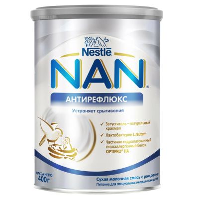 Лот: 16723511. Фото: 1. Nan Антирефлюкс 0+ 400гр Сухая... Детское питание