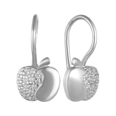 Лот: 23875854. Фото: 1. Серьги детские TALANT Яблоко из... Серьги, каффы