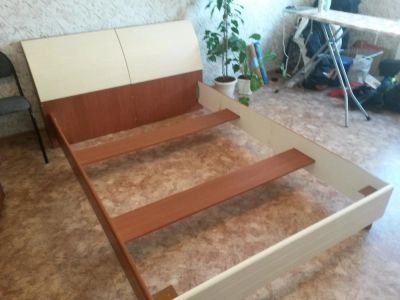 Лот: 7794363. Фото: 1. Кровать двуспальная с ящиками... Кровати