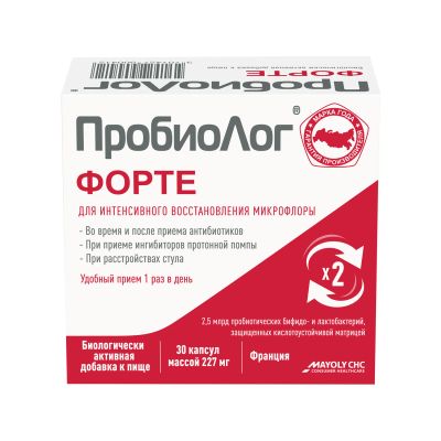 Лот: 23983708. Фото: 1. ПробиоЛог Форте капс. 227мг №30... Народная медицина, БАДы