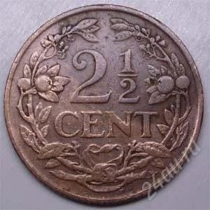 Лот: 1566161. Фото: 1. Курасао. 2 1/2 цента 1948г. Редкость... Америка