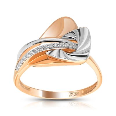 Лот: 23787062. Фото: 1. Кольцо TALANT из золота с фианитами. Кольца, перстни