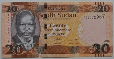 Лот: 9705199. Фото: 1. Южный Судан 20 фунтов 2015, в... Африка