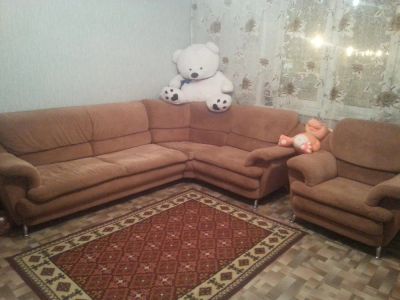 Лот: 5025854. Фото: 1. Угловой диван и кресло продан... Комплекты мягкой мебели