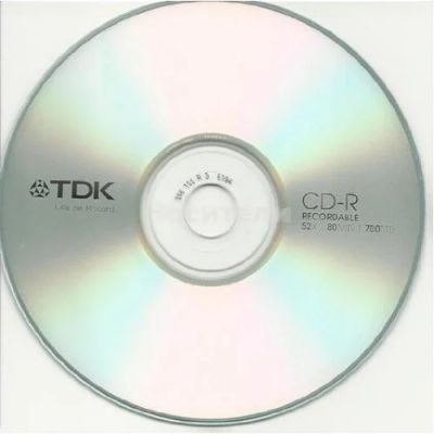 Лот: 9717483. Фото: 1. Диск CD-R TDK 700 Mb скорость... CD, DVD, BluRay