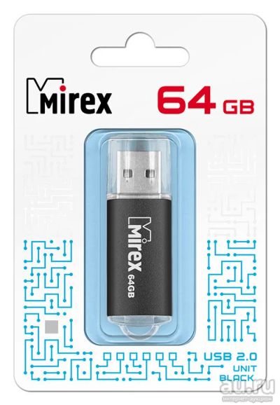 Лот: 16172815. Фото: 1. USB 64 Gb Mirex Unit black USB... USB-флеш карты