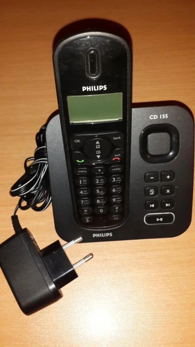 Лот: 4569830. Фото: 1. Радиотелефон Philips CD155. DECT и радиотелефоны
