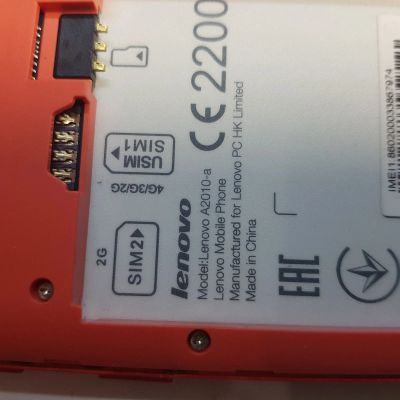 Лот: 14923314. Фото: 1. Lenovo A2010-a не исправен. Смартфоны