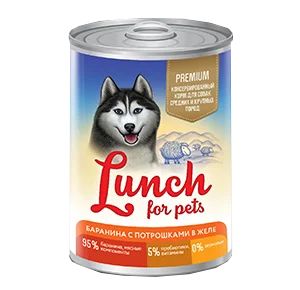 Лот: 16055617. Фото: 1. Корм консервированный Lunch For... Корма