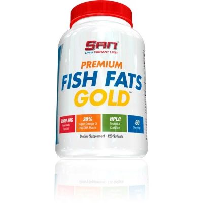 Лот: 9006357. Фото: 1. Premium Fish Fats Gold SAN 120... Спортивное питание, витамины