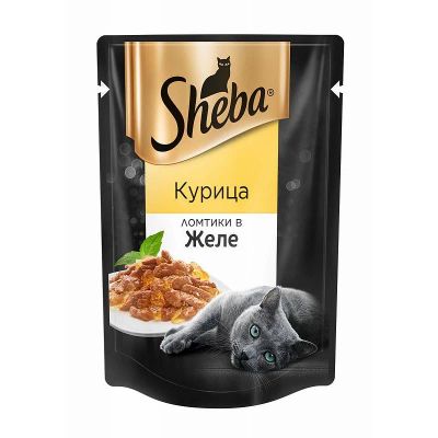 Лот: 15056112. Фото: 1. (Шеба) Курица ломтики в желе 85гр... Корма