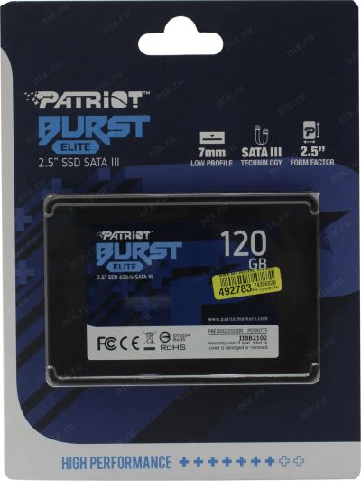 Лот: 18717613. Фото: 1. ssd Patriot PBE120GS25SSDR. SSD-накопители