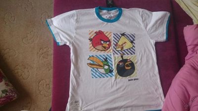 Лот: 5687032. Фото: 1. Весёлая футболка Angry Birds... Футболки