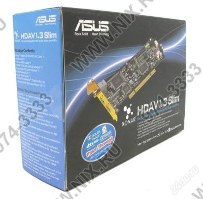 Лот: 917644. Фото: 1. ASUS Xonar HDAV 1.3 Slim PCI цена... Звуковые карты