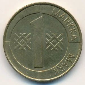 Лот: 8725337. Фото: 1. Финляндия 1 марка 1995 года. Европа