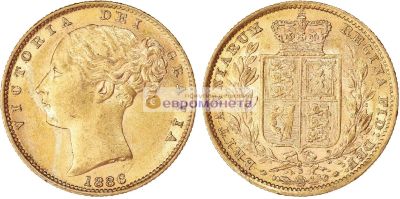 Лот: 19267386. Фото: 1. Австралия 1 соверен 1886 год... Австралия и Океания