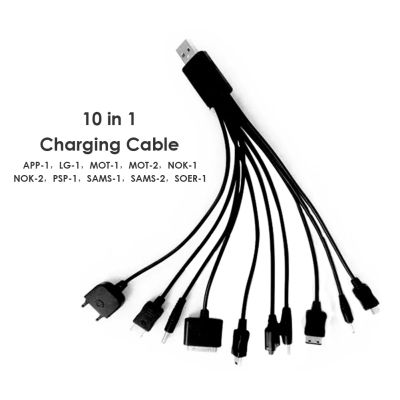 Лот: 18657067. Фото: 1. USB кабель зарядки 10 в 1 для... Дата-кабели, переходники