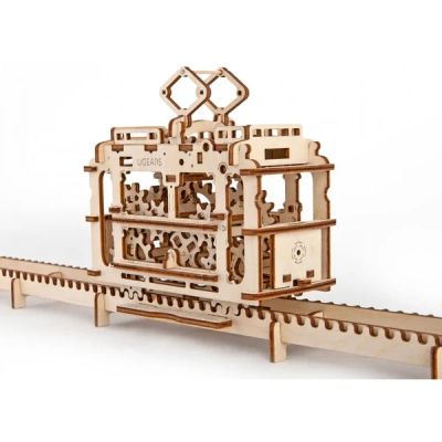 Лот: 8945395. Фото: 1. Трамвай с рельсами 3D Пазл Ugears... Конструкторы