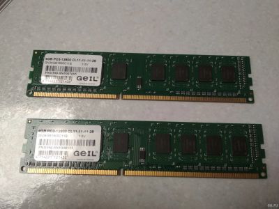 Лот: 15127028. Фото: 1. Оперативная память GEIL 4GB PC3-12800... Оперативная память