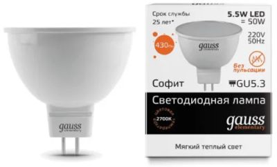 Лот: 25620732. Фото: 1. Светодиодная лампа Gauss LED Elementary... Лампочки