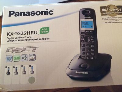 Лот: 12203107. Фото: 1. Телефонный аппарат Panasonic KX-TG2511... Проводные телефоны
