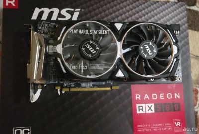 Лот: 10063103. Фото: 1. Видеокарта MSI Radeon 580 8Gb... Видеокарты