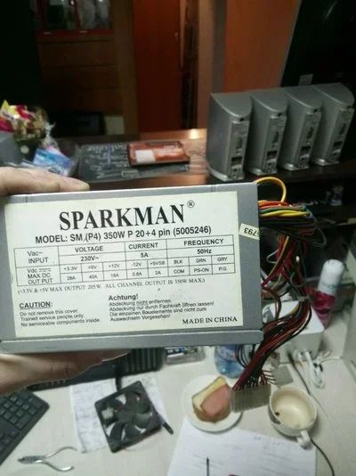 Лот: 15673032. Фото: 1. блок питания Sparkman 350W 20... Корпуса, блоки питания