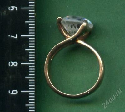 Лот: 18757081. Фото: 1. (№1784) кольцо серебро с позолотой... Кольца, перстни