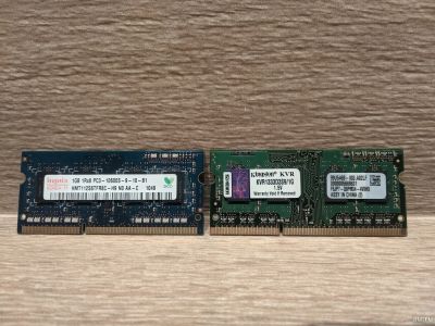 Лот: 18456055. Фото: 1. Два модуля DDR3 2G для ноутбука... Оперативная память