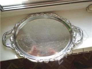 Лот: 433870. Фото: 1. Поднос под серебро с гравировкой... Тарелки, блюда, салатники