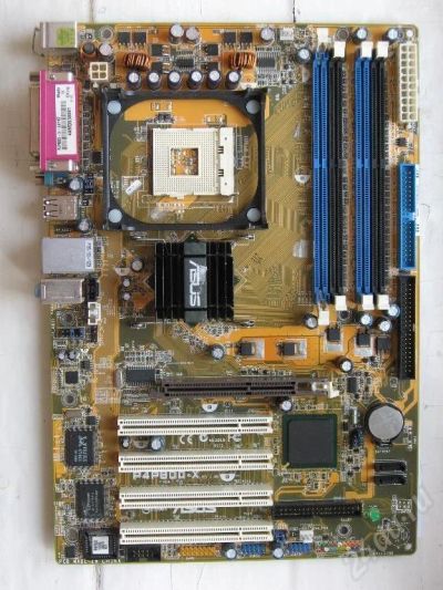 Лот: 35002. Фото: 1. Asus P4P800-X (не совсем рабочая... Красноярск
