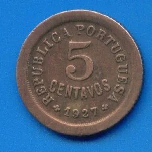Лот: 9574904. Фото: 1. Португалия 5 сентаво 1927 (342... Европа