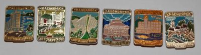 Лот: 7634256. Фото: 1. Комплект значков Красноярск. 4... Сувенирные