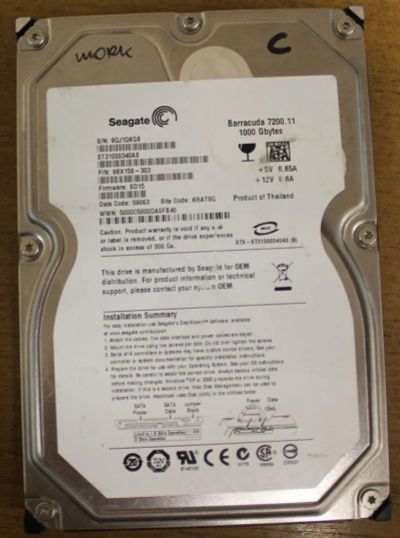 Лот: 10257429. Фото: 1. Жесткий диск для компьютера Seagate... Жёсткие диски (HDD)