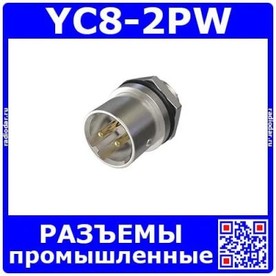 Лот: 19927536. Фото: 1. YC8-2PW -вилочное гнездо на панель... Разъёмы