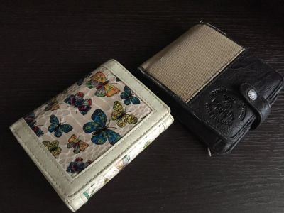 Лот: 6557541. Фото: 1. Кошельки мужской и женский 2 шт. Бумажники, кошельки, портмоне