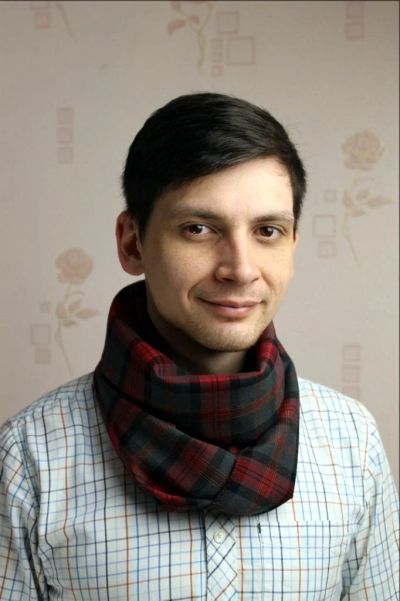 Лот: 5418641. Фото: 1. Мужской шарф | Красная клетка. Шарфы, платки