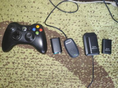 Лот: 15558177. Фото: 1. Геймпад джойстик xbox 360 с адаптером... Аксессуары для игровых приставок, консолей, геймпады