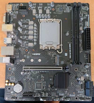Лот: 25551548. Фото: 1. Материнская плата MSI PRO H610M-E... Материнские платы