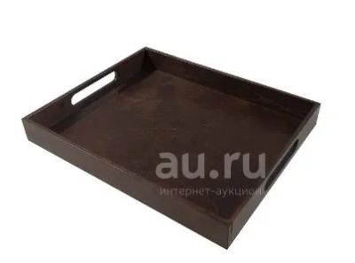 Лот: 19198134. Фото: 1. Поднос деревянный черный. Другое (домашний быт)