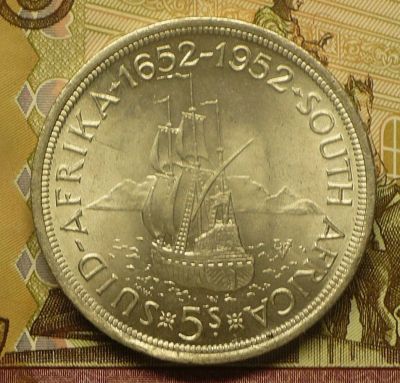 Лот: 18796569. Фото: 1. ЮАР 5 шиллингов 1952 г. Африка