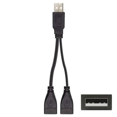 Лот: 21516865. Фото: 1. USB - Xaб Dream A8 2USB черный. USB хабы