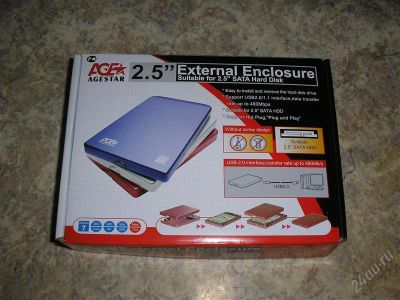 Лот: 2217576. Фото: 1. Внешний корпус для 2.5" SATA HDD... Другое (аксессуары)