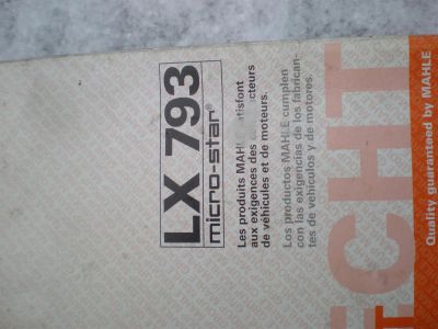 Лот: 3861376. Фото: 1. Фильтр воздушный Mahle LX793 Micro... Расходные материалы